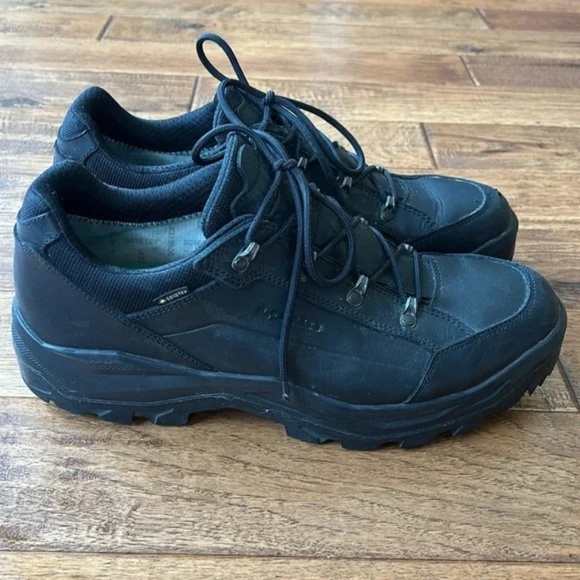 Lowa Renegade II GTX Lo TF Low Top Task Force Work Boots Black Leather Size 13 - Picture 1 of 11